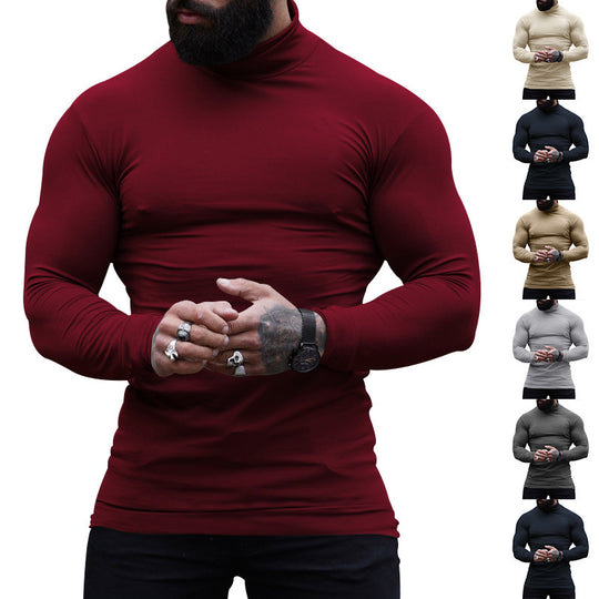 Herren Schmal geschnittenes Rollkragen-Feinstrickshirt mit Stretchkomfort Shop Nory