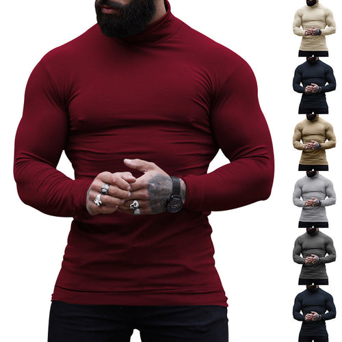 Herren Schmal geschnittenes Rollkragen-Feinstrickshirt mit Stretchkomfort Shop Nory