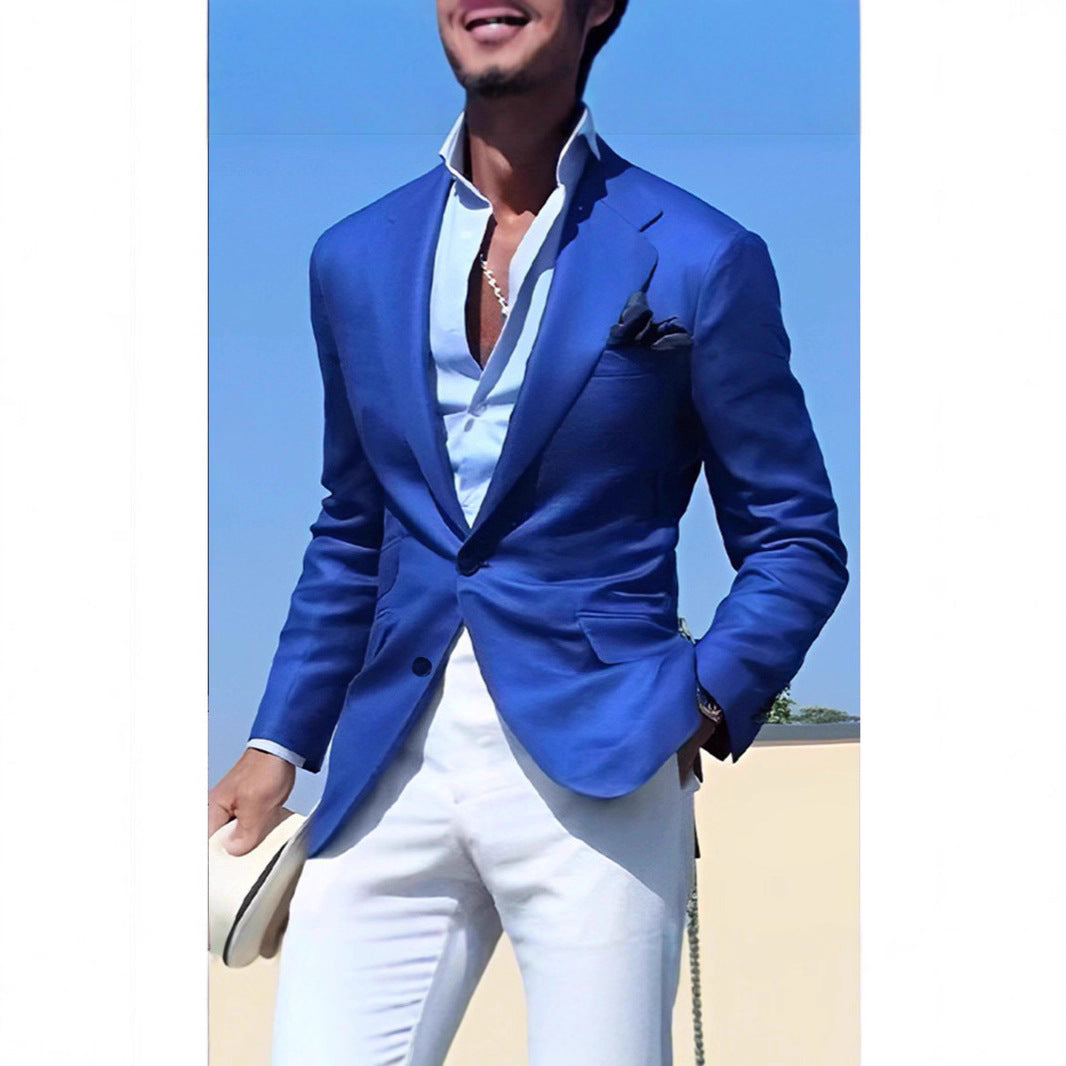 Herren Eleganter Blazer mit modernem Schnitt und strukturiertem GewShopnorye Shopnory