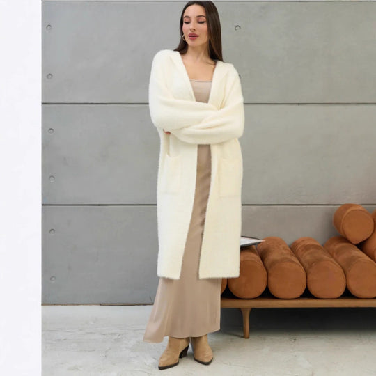 Damen Eleganter Lange Strickmantel Shop Nory
