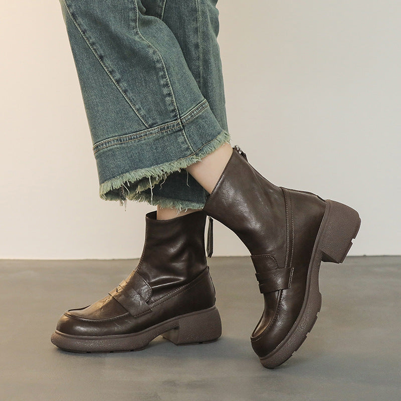 Damen Ankleboot im Loafer‑Moccasin‑Look mit sculpted Blockabsatz und Zuglasche Shop Nory