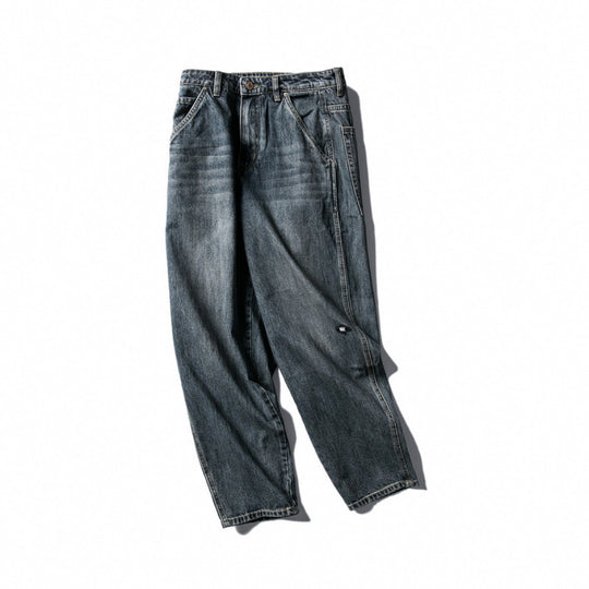 Herren Weite Baggy-Jeans aus robustem Denim mit hoher Bundhöhe und Used‑Waschung Shop Nory