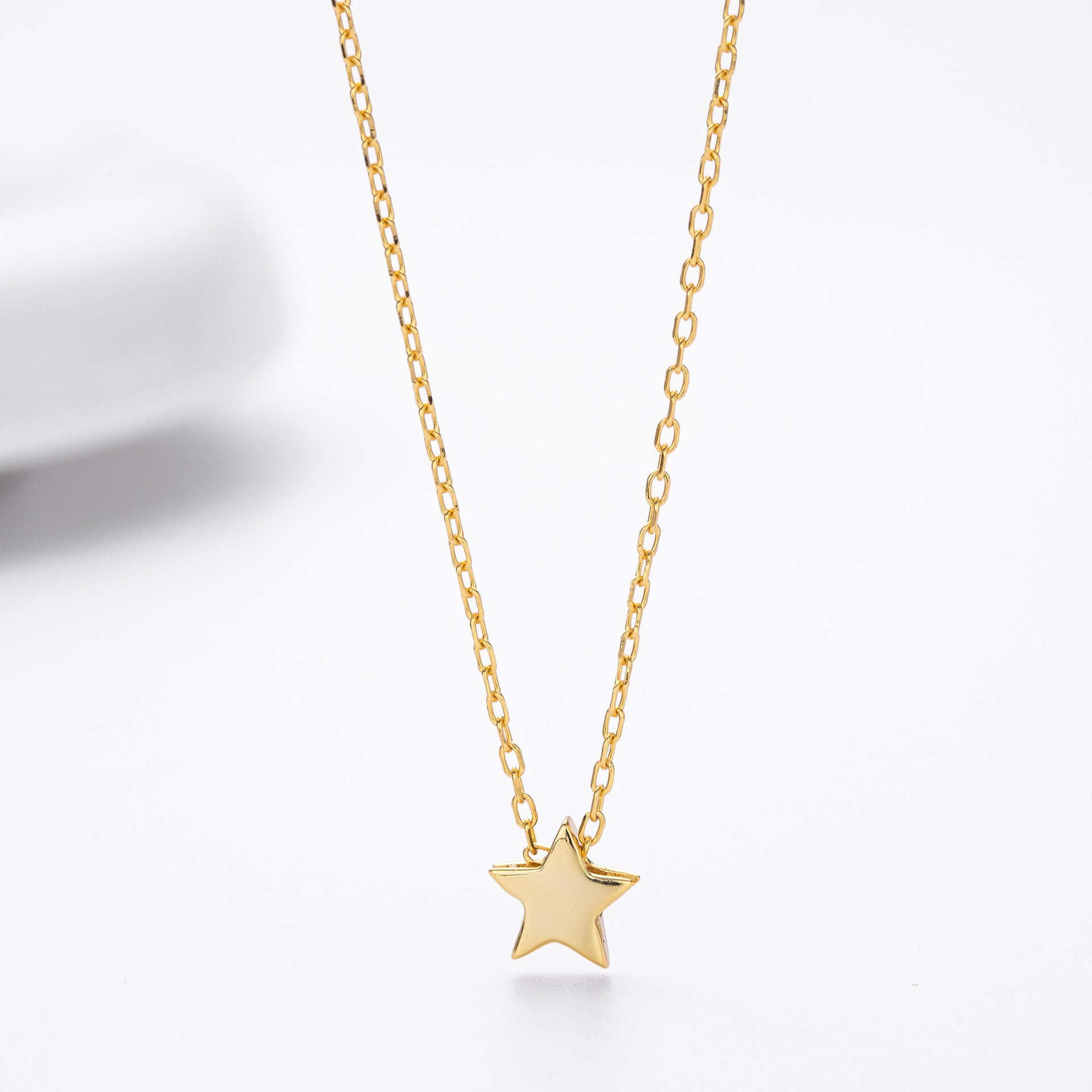 Damen Halskette mit funkelndem Sternanhänger aus hochwertigem 925 Sterling Silber Shop Nory