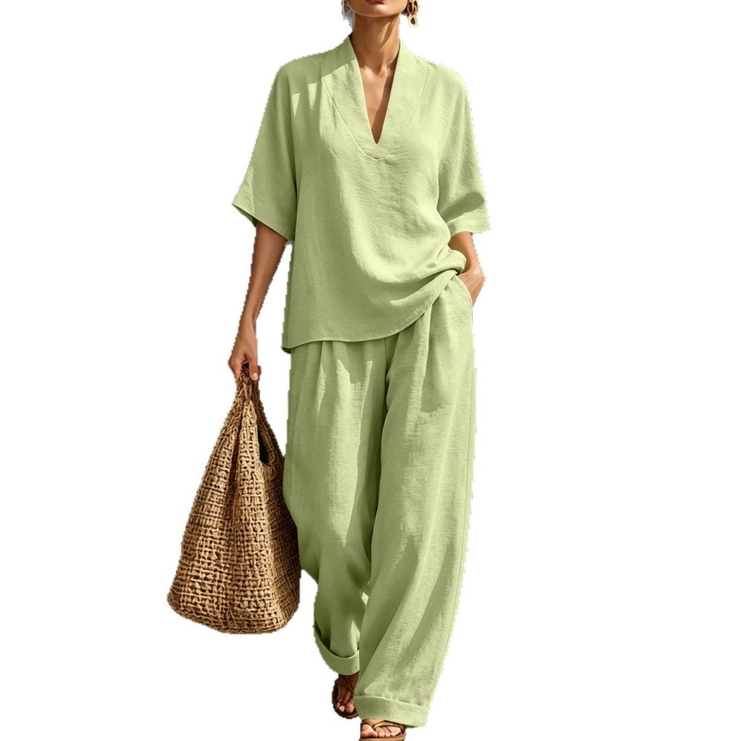 Damen Leichtes Oversize V-Ausschnitt Tunika‑Top mit Kimonoärmeln Shop Nory