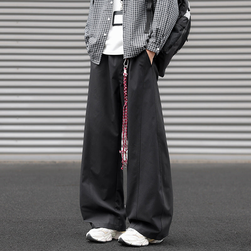 Herren Weit geschnittene Bundfaltenhose im Streetwear-Look mit extra weitem Bein Shop Nory