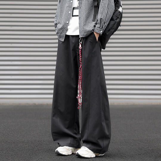 Herren Weit geschnittene Bundfaltenhose im Streetwear-Look mit extra weitem Bein Shop Nory