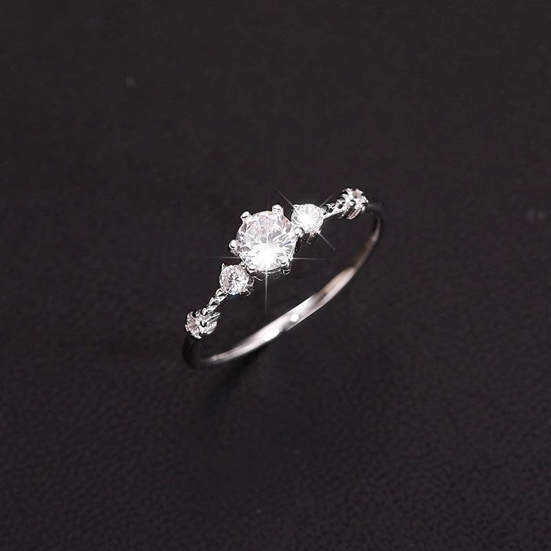 Damen zierlicher Ring mit funkelndem Zirkonia Shop Nory