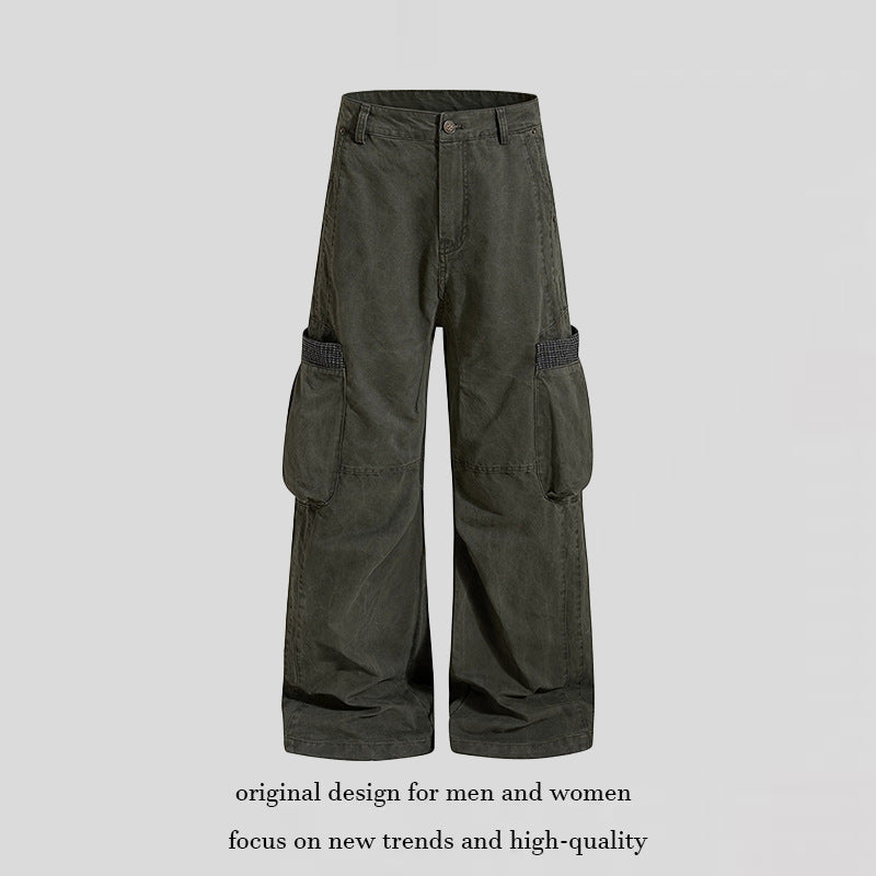 Damen Weite High‑Waist Cargo‑Culotte mit großen Beuteltaschen und Karobündchen Shop Nory