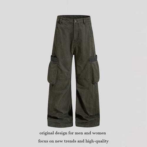 Damen Weite High‑Waist Cargo‑Culotte mit großen Beuteltaschen und Karobündchen Shop Nory