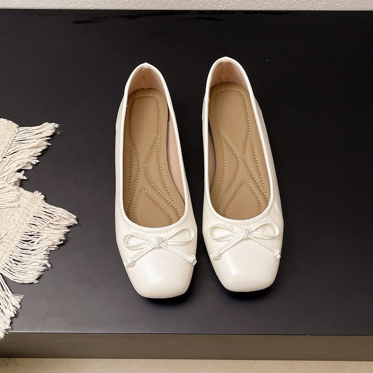 Damen Ballerinas mit zartem Schleifenakzent und gepolsterter Innensohle