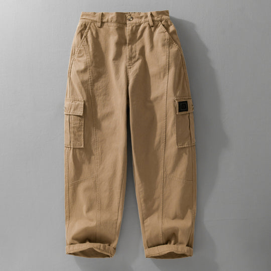 Herren Utility-Cargo-Hose aus Baumwoll-Twill mit aufgesetzten Beintaschen und relaxed Tapered Fit Shop Nory