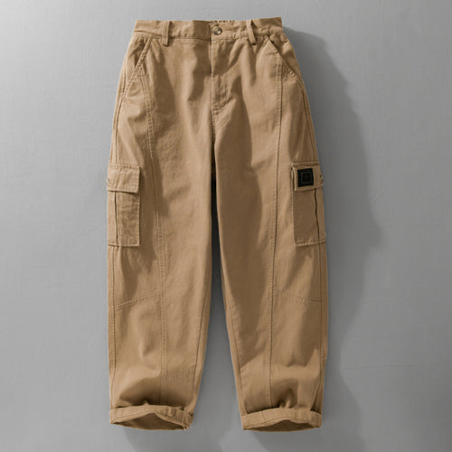 Herren Utility-Cargo-Hose aus Baumwoll-Twill mit aufgesetzten Beintaschen und relaxed Tapered Fit Shop Nory