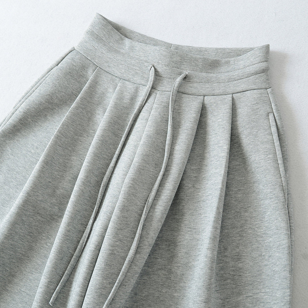 Damen Weite Culotte-Sweathose mit hohem Bund, Tunnelzug und Teilungsnähten Shop Nory
