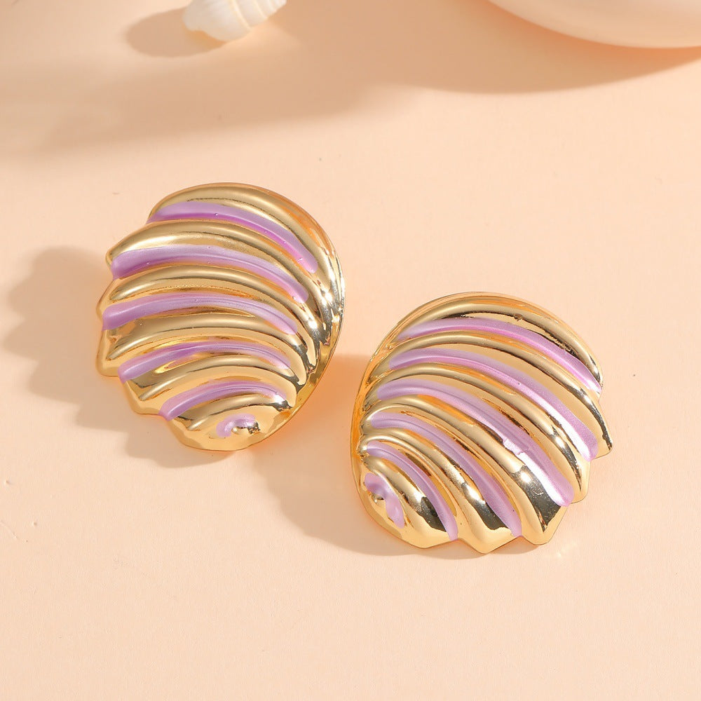 Damen Ohrclips im maritimen Muschel-Design Shop Nory