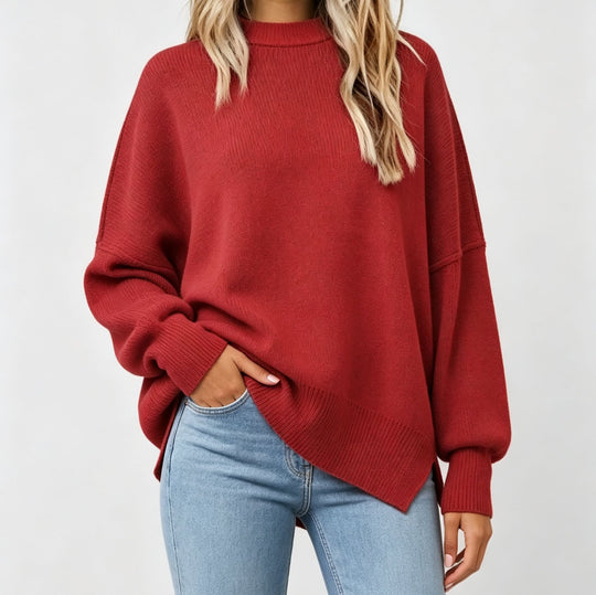 Damen Kastiger Feinstrickpullover mit asymmetrischem Zipfelsaum Shop Nory