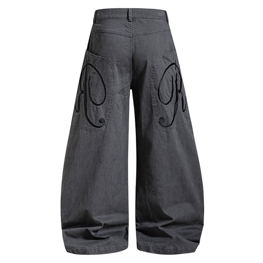 Damen weite High‑Waist Culotte-Jeans mit Baggy-Silhouette und Cargo-Details Shop Nory
