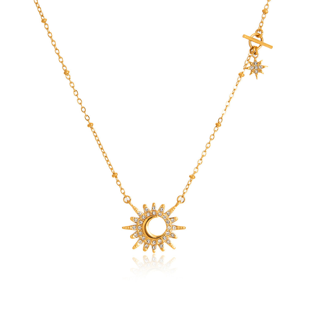 Damen Armband mit funkelndem Sonnenmuster und hypoallergener Edelstahlverarbeitung Shop Nory