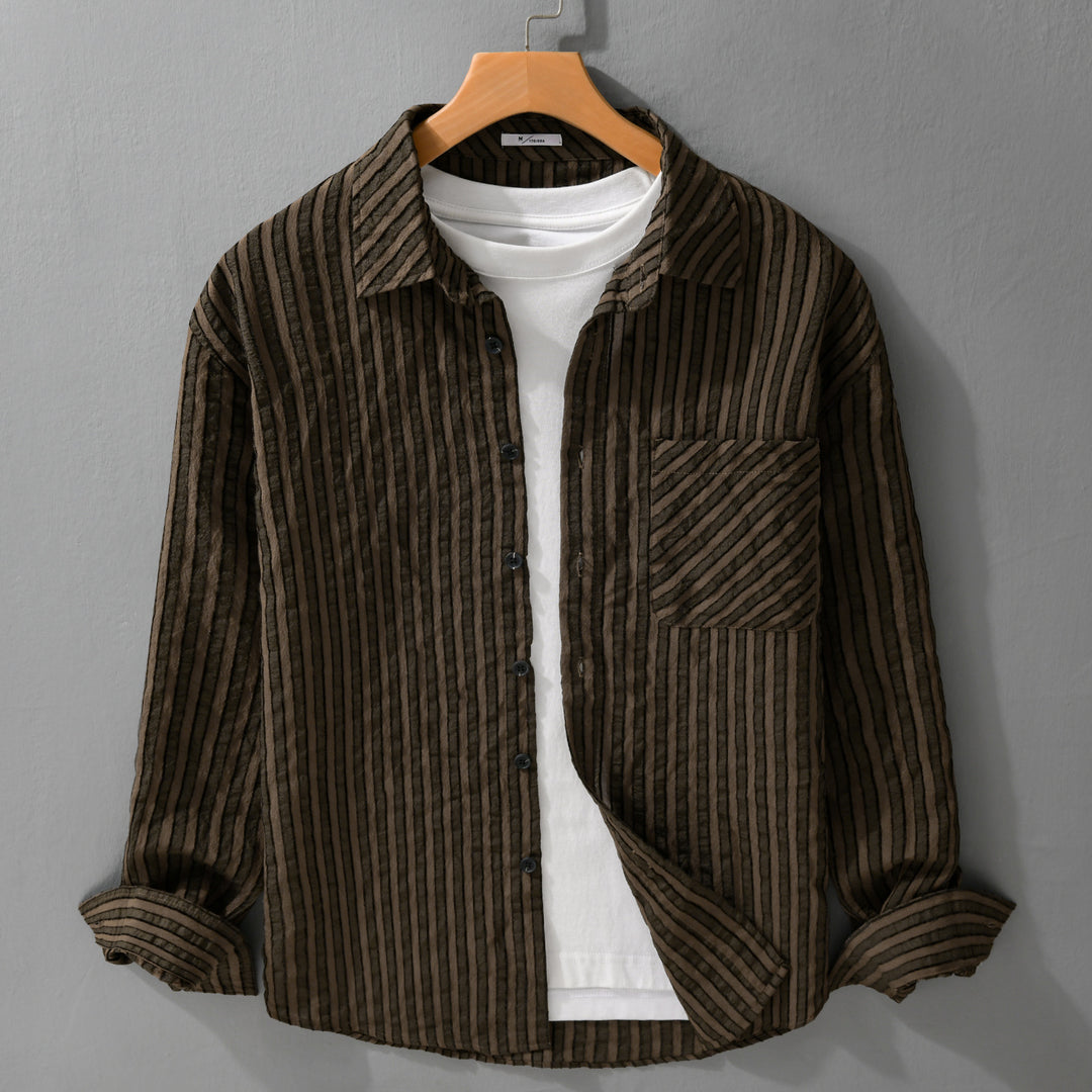 Herren Strukturierter Cord-Overshirt im Relaxed-Fit mit aufgesetzter Brusttasche Shop Nory