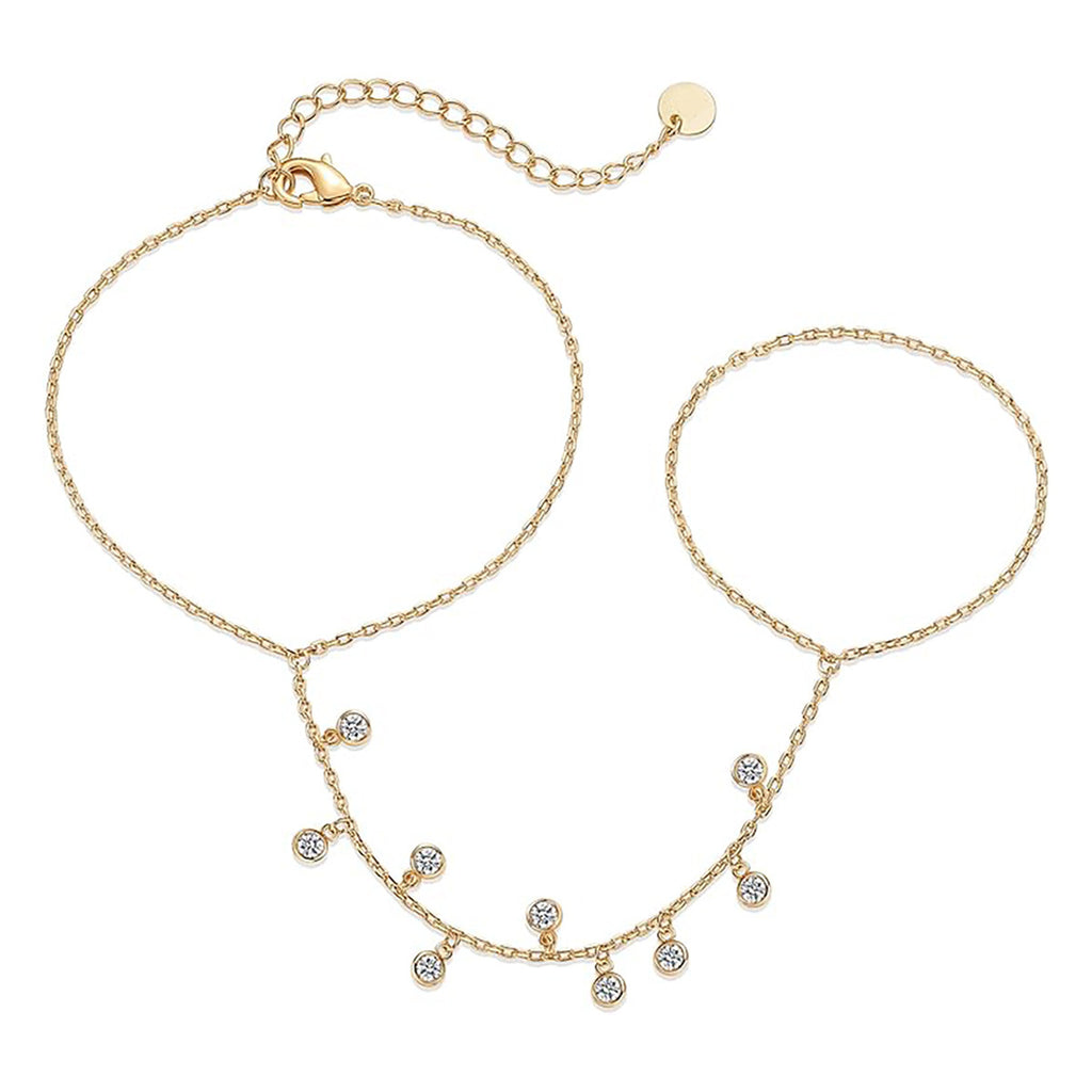 Damen Handkette aus feinen Gliederketten mit eleganten Akzenten Shop Nory