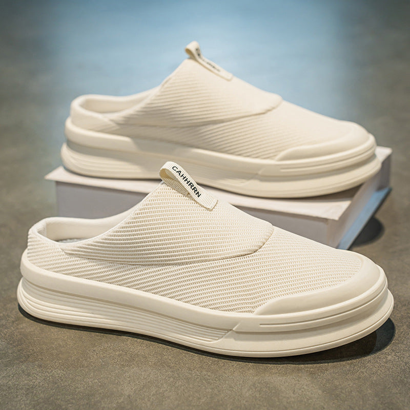 Herren Backless Slip‑On Sneaker mit atmungsaktivem Strickoberteil und dicker EVA‑Plateausohle Shopy Nory