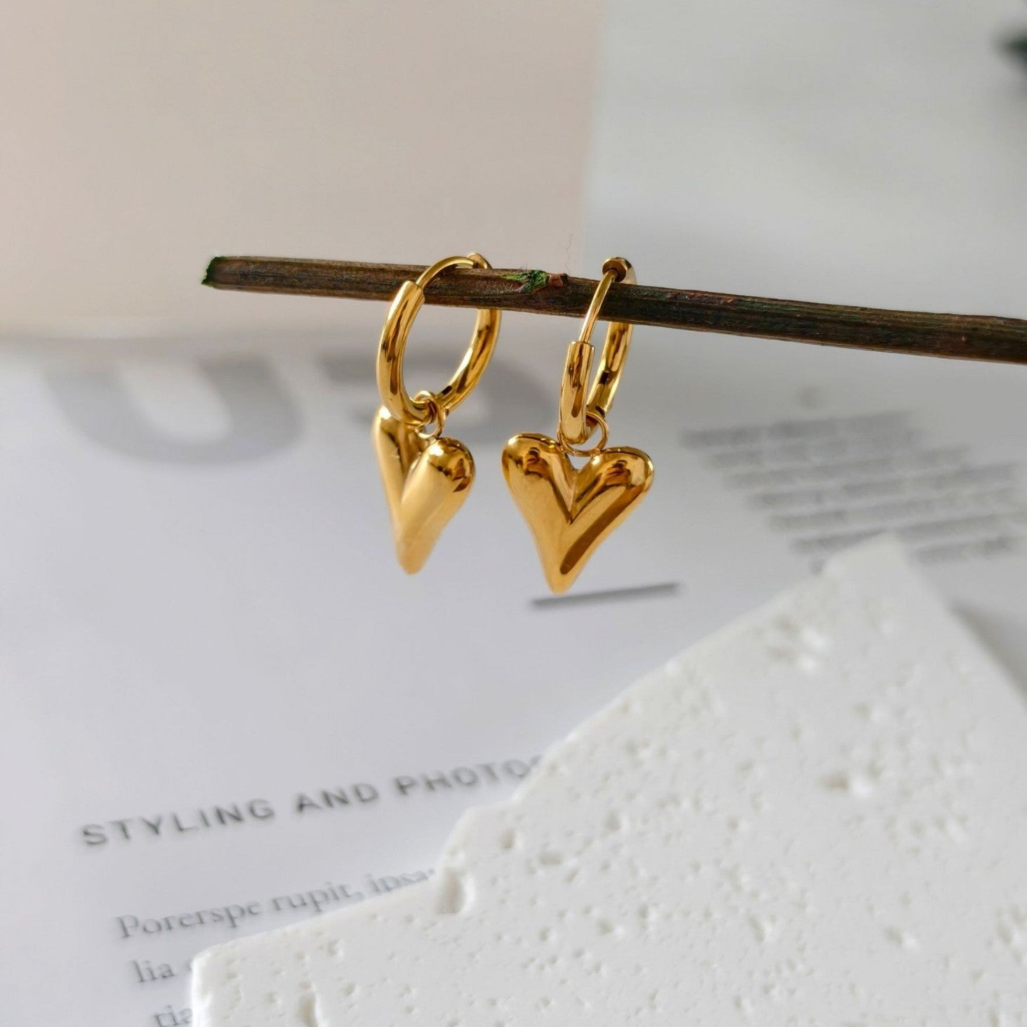 Damen Herzförmige Hängele earrings Shop Nory