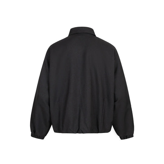 Unisex Boxy-Kurzblouson mit Hemdkragen, Zweiwege‑Metallreißverschluss und elastischem Saum Shop Nory