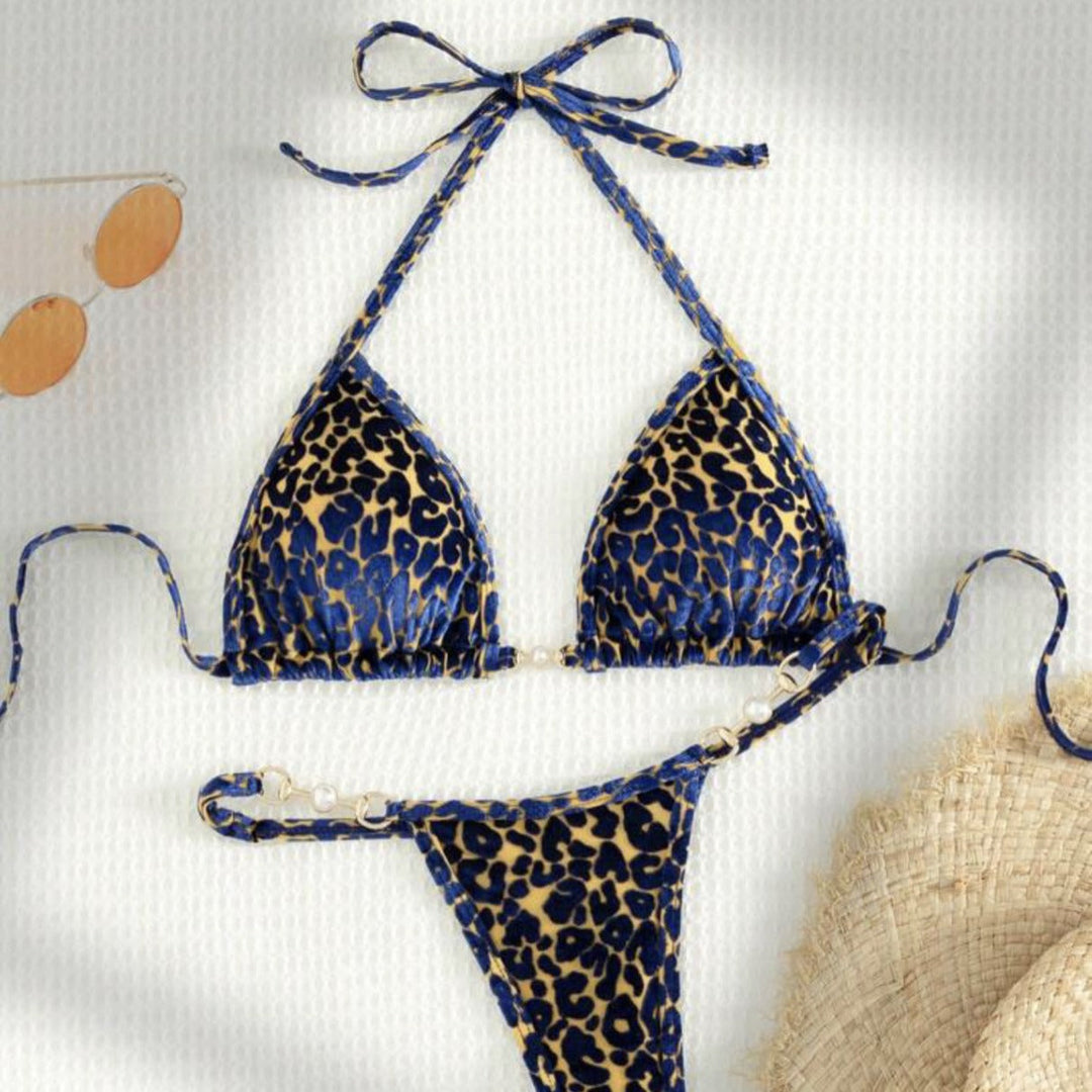 Damen Triangel-Bikini mit dekorativen Akzenten und raffiniertem Schnitt