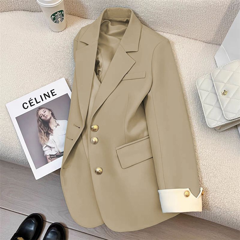 Damen Eleganter Blazer mit goldenen Knöpfen Shop Nory