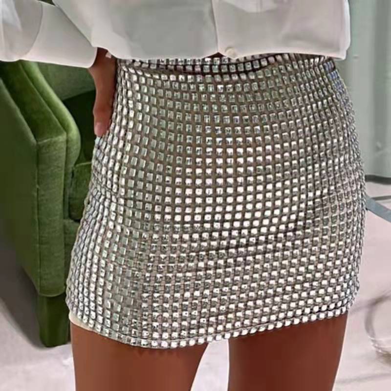 Damen Glitzernder Paillettenrock