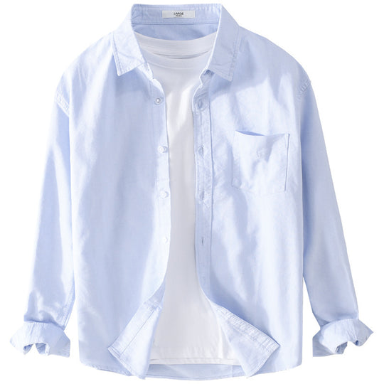 Herren Lässiges Baumwoll-Layering-Overshirt mit Kentkragen, Brusttasche und softem Twill-Finish Shop Nory