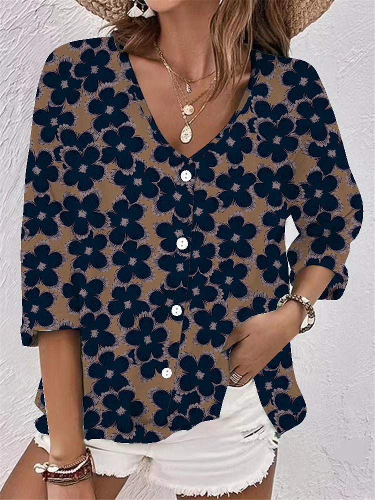 Damen Bluse mit floralem Druck und lässigem Schnitt