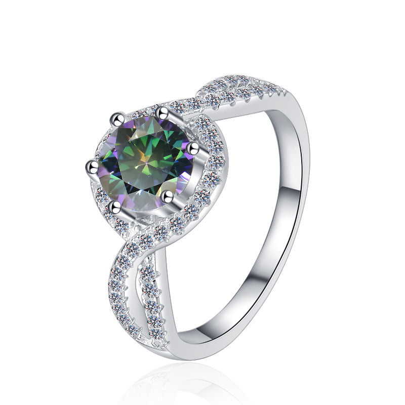 Damenring mit elegantem doppeltem Design und gediegenem Zirkonia-Besatz Shop Nory