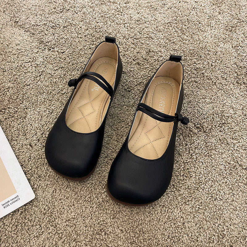 Damen Bequeme und elegante Ballerinas mit verstellbarem Riemen und weicher Innensohle