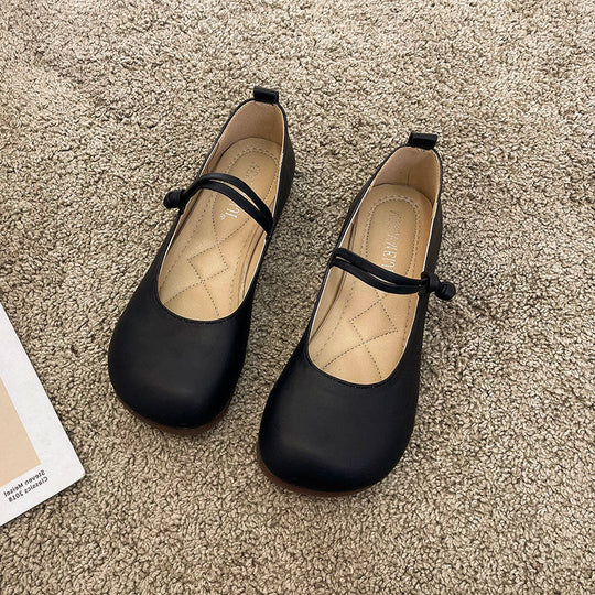 Damen Bequeme und elegante Ballerinas mit verstellbarem Riemen und weicher Innensohle