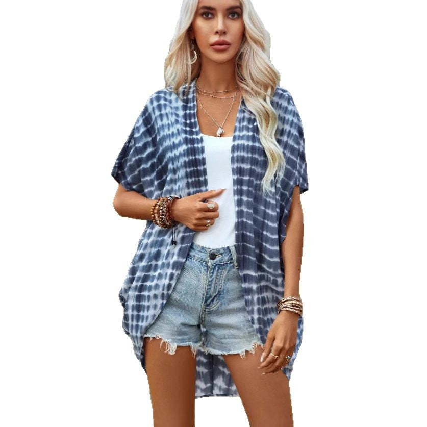 Damen Leichtes Kimono mit modernem Batikdesign