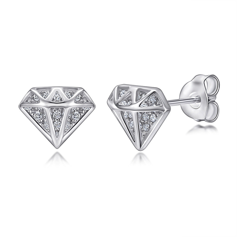 Damen Ohrringe mit quadratischem Zirkonia-Besatz Shop Nory