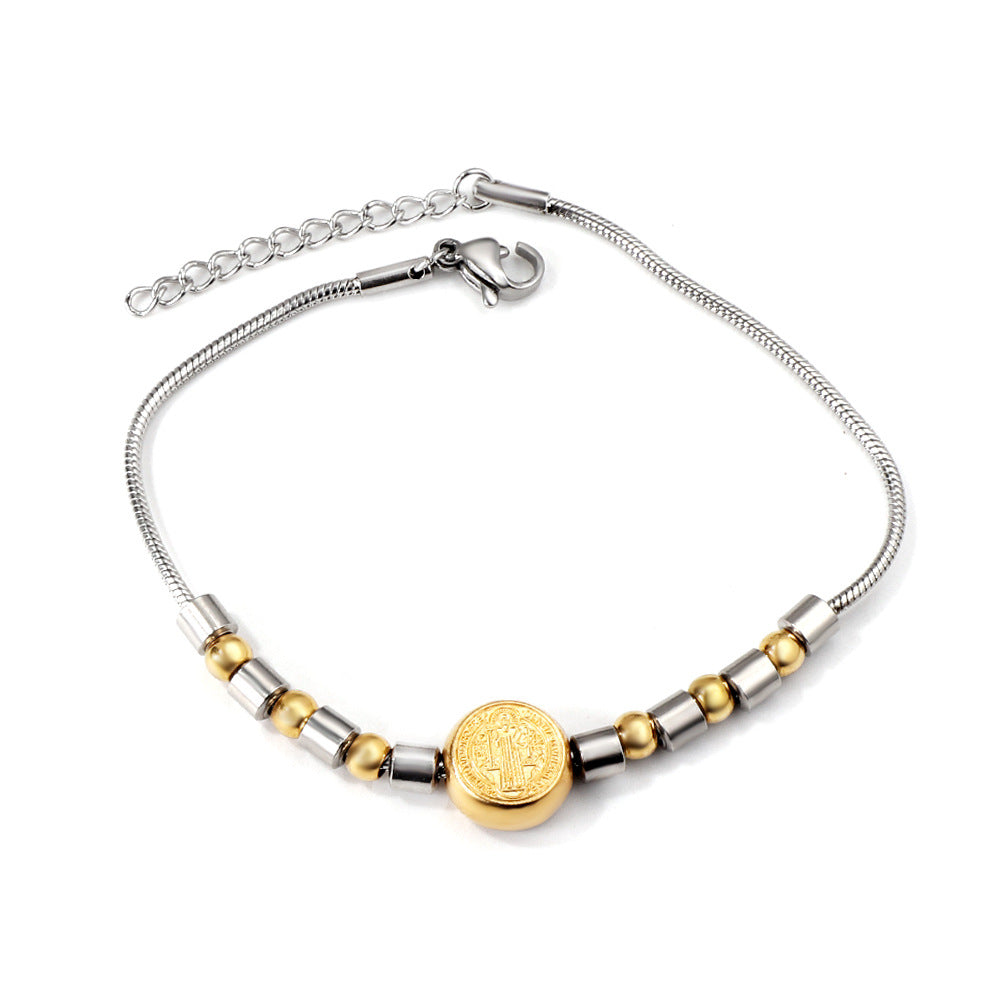 Damen elegante Armband mit antiallergischen Perlen und einzigartigem Anhänger Shop Nory