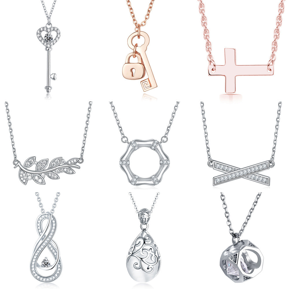 Damen Anhänger mit edlem Tropfen-Design und funkelnden Zirkonia-Elementen Shop Nory