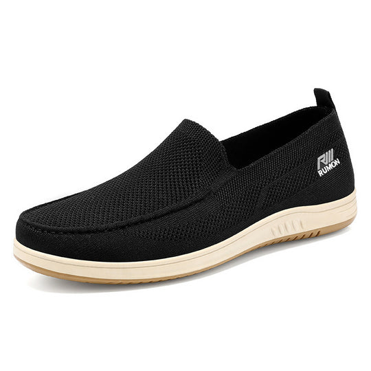 Herren nan leichtgewichtiger Mesh-Mokassin-Slipper mit nahtlosem Strickoberteil, Memory-Komforteinlage und rutschfester Flexsohle Shop Nory