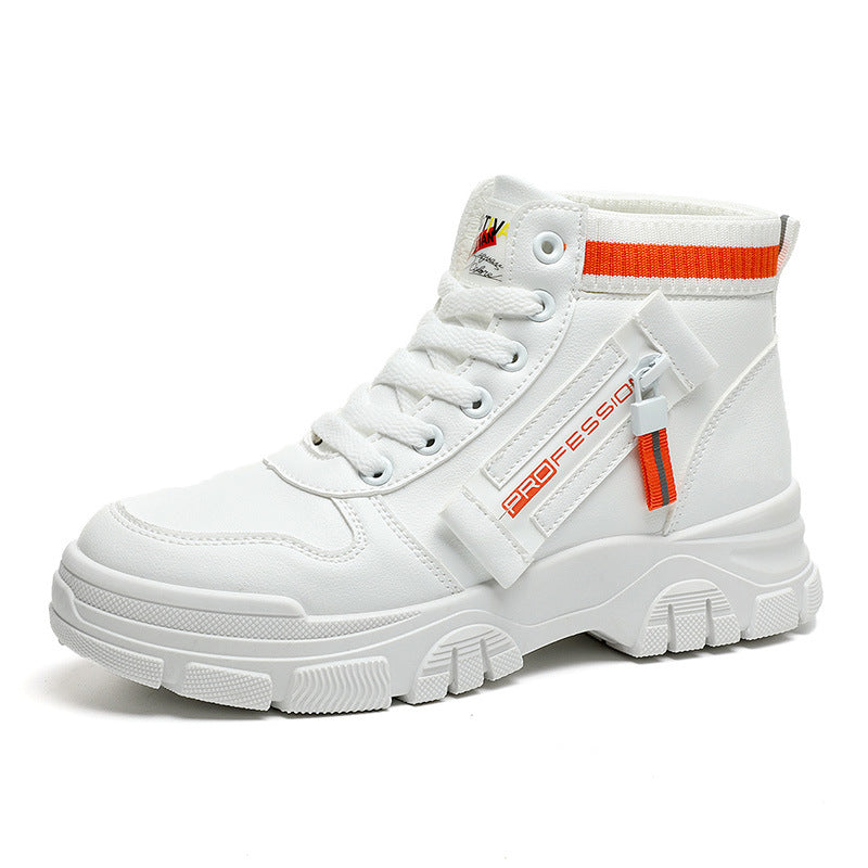 Damen Hohe Sneakers mit modischem Reißverschluss und atmungsaktivem Innenfutter