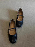 Damen elegante Mary Janes mit komfortabler Sohle und verstellbarem Riemen
