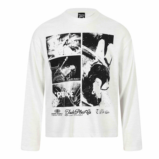 Unisex Langärmeliges Oversize-Sweatshirt mit Collage-Photo-Print und weichem Rundhals Shop Nory