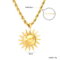 Damen Halskette mit kunstvollem Sonnenanhänger aus hochwertigem Edelstahl und verstellbarem Kettendesign Shop Nory