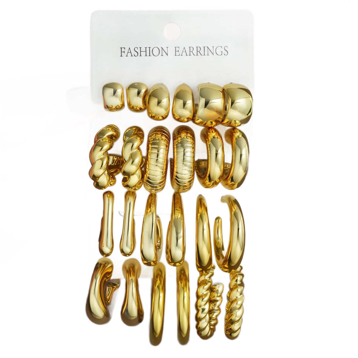 Damen Ohrstecker-Set mit modernen, geschwungenen und strukturierten Designs Shop Nory