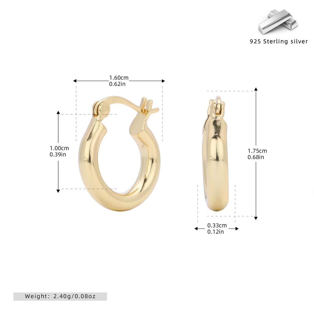 Damen Creolenohrringe mit elegantem und zeitlosem Design aus hochwertigem 925 Sterling Silber Shop Nory