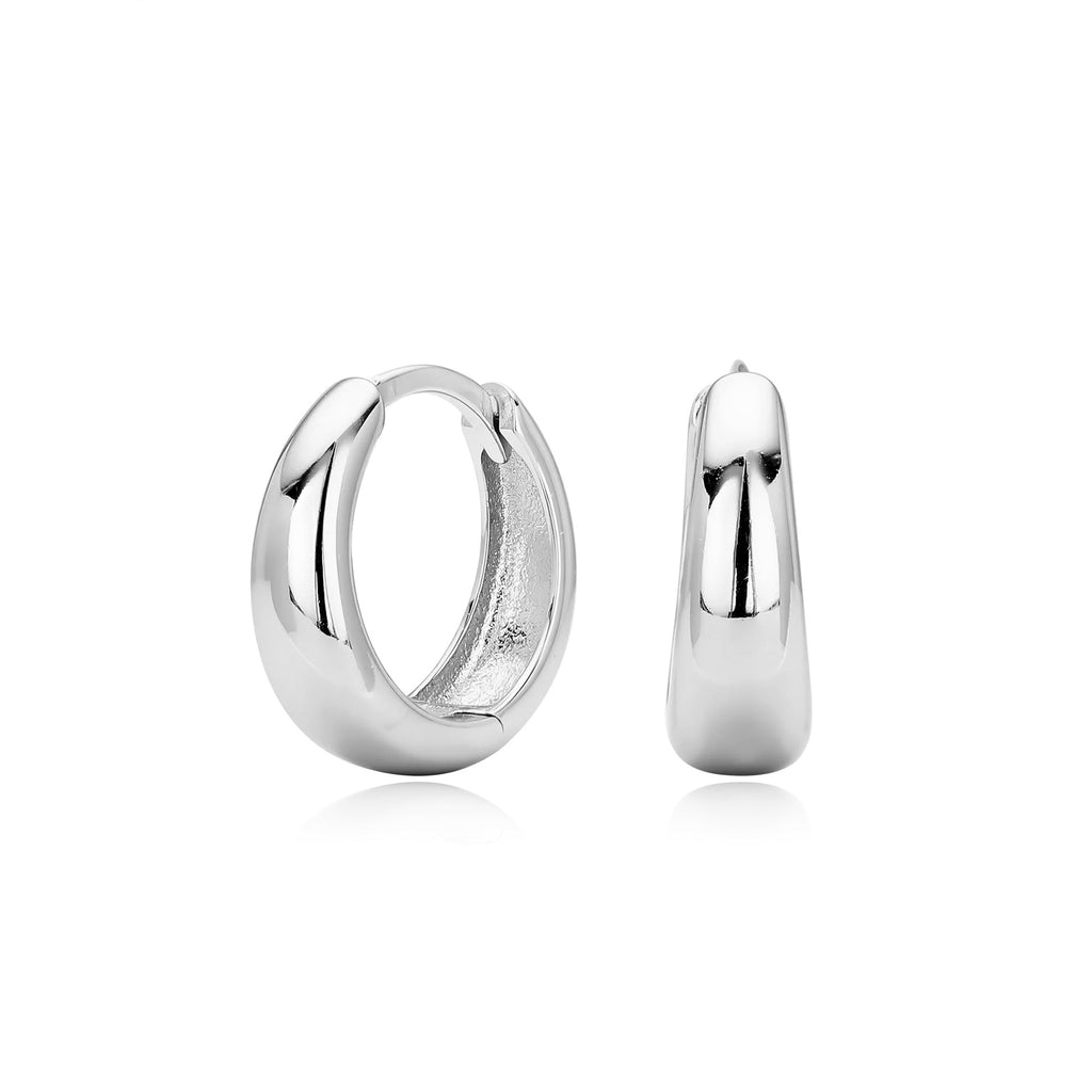 Damen Creolen mit elegantem geschwungenen Design aus 925 Sterling Silber Shop Nory