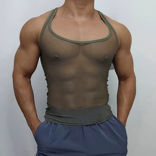 Herren Atmungsaktives Sport-Tanktop mit Racerback-Design