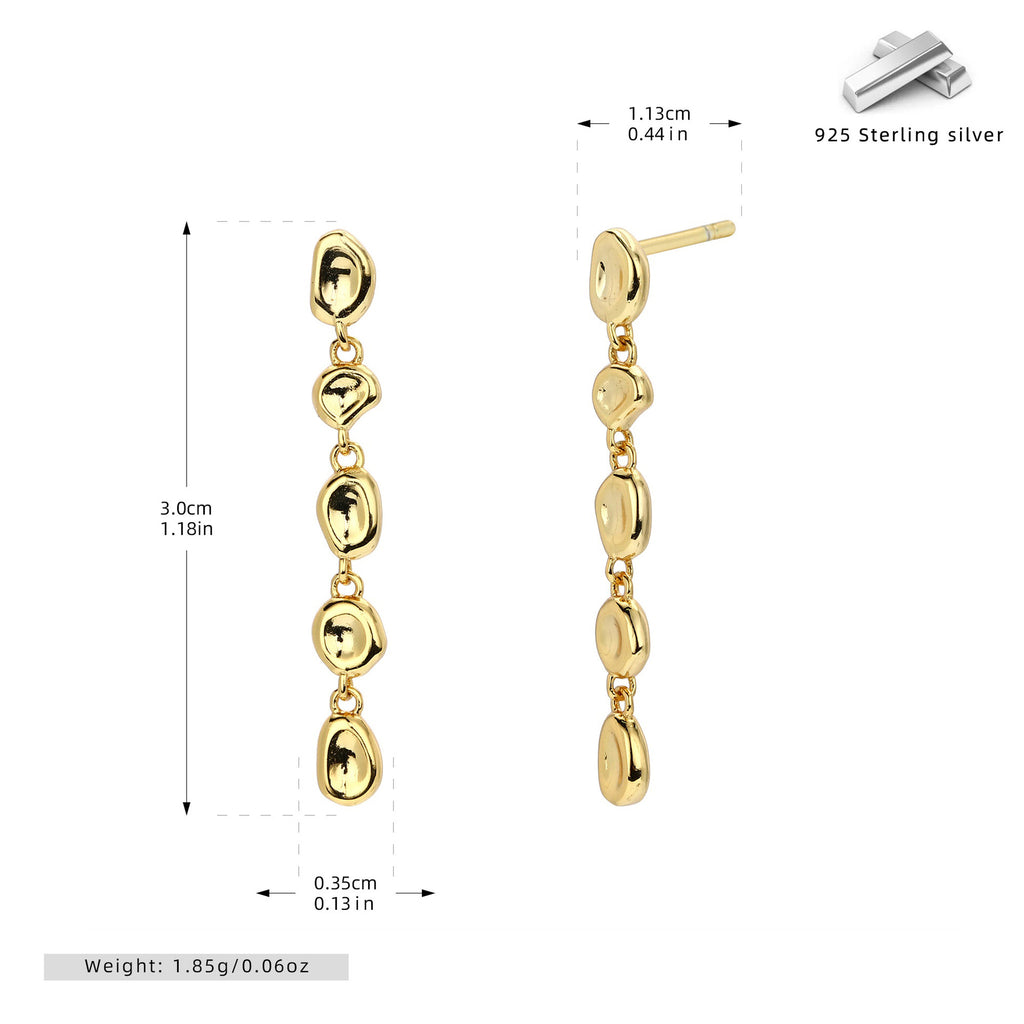Damen Ohrhänger im modernen Tropfen-Design aus 925 Sterlingsilber Shop Nory