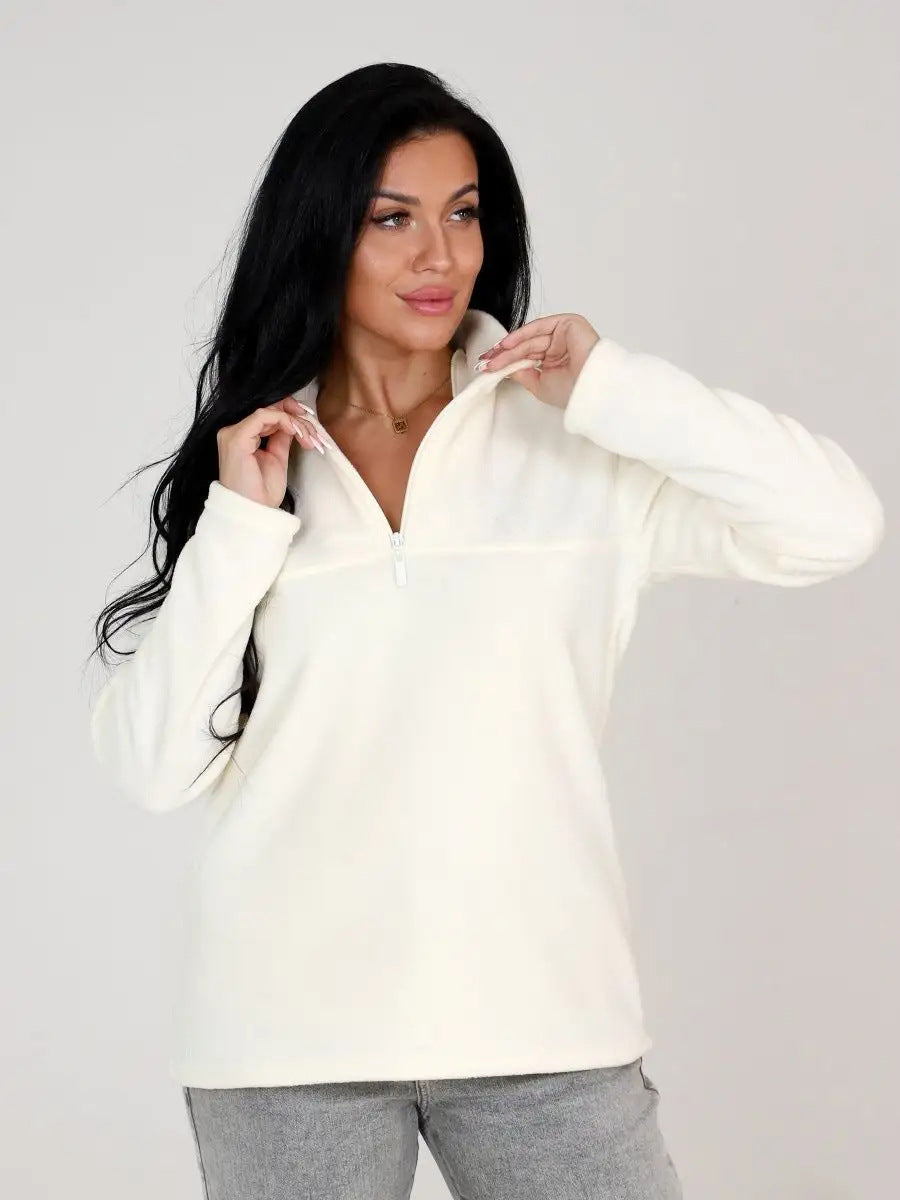 Damen Fleeceoberteil mit kurzem Halbzip und Stehkragen Shop Nory