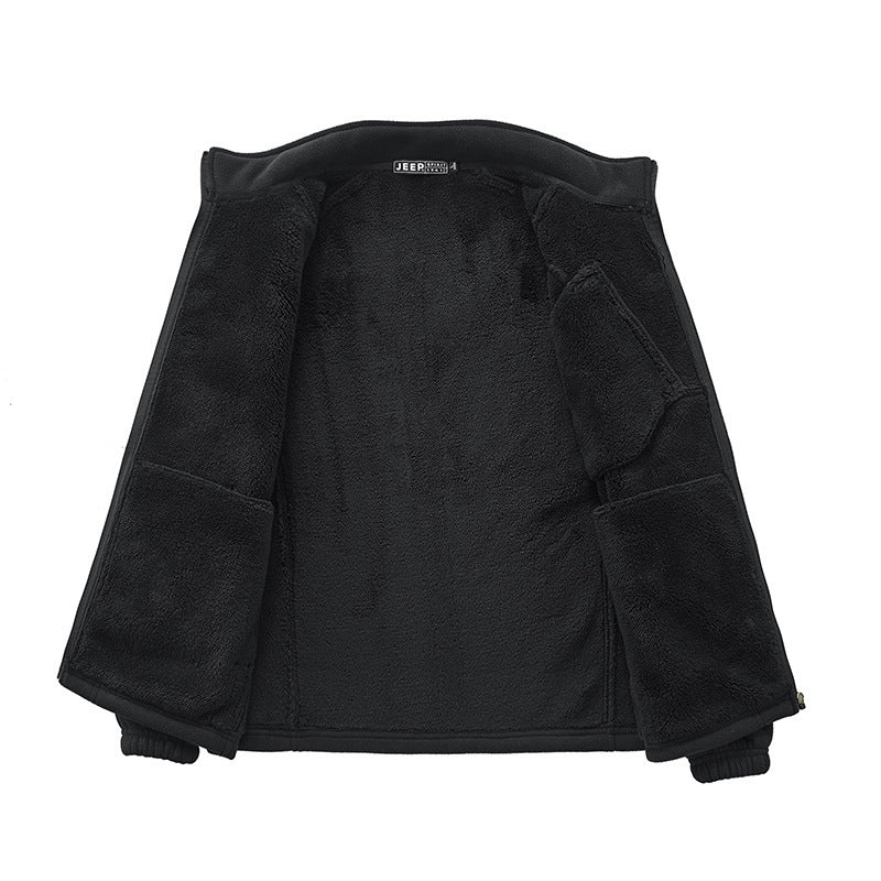 Herren Thermo‑Fleecejacke mit Sherpa‑Innenfutter, Stehkragen und Reißverschlusstaschen Shop Nory